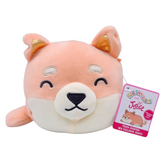 Squishmallows Justice Exclusive Cora The Dog 10" Peach Scented Plush - Picture 1 of 3